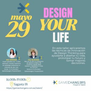 Design Your Life: taller presencial de Design Thinking para clarificar tu rumbo vital y profesional y tomar decisiones con confianza y propósito.