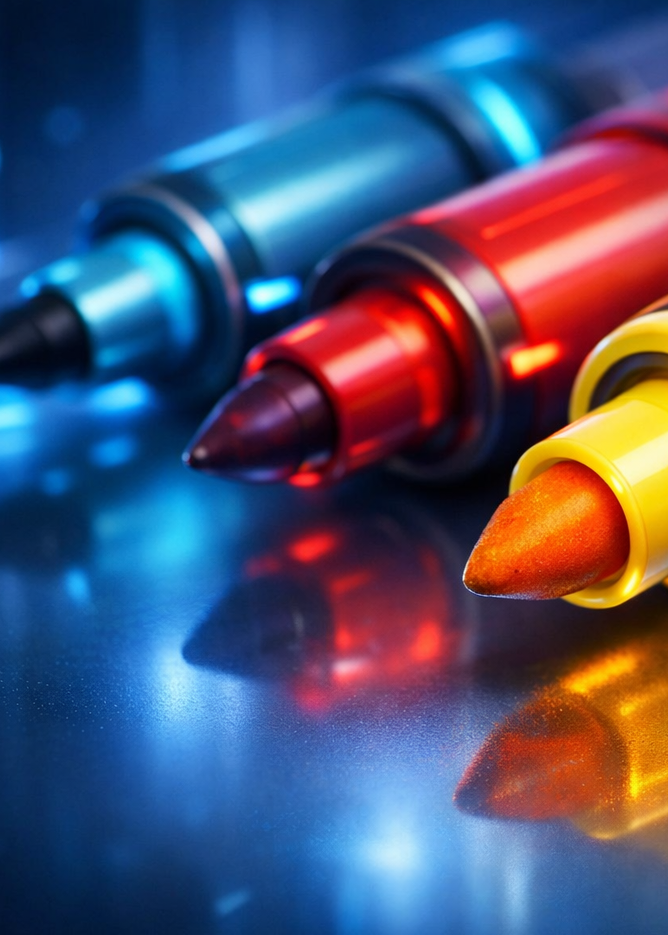 Lápices de colores representando creatividad y diseño de vida con propósito